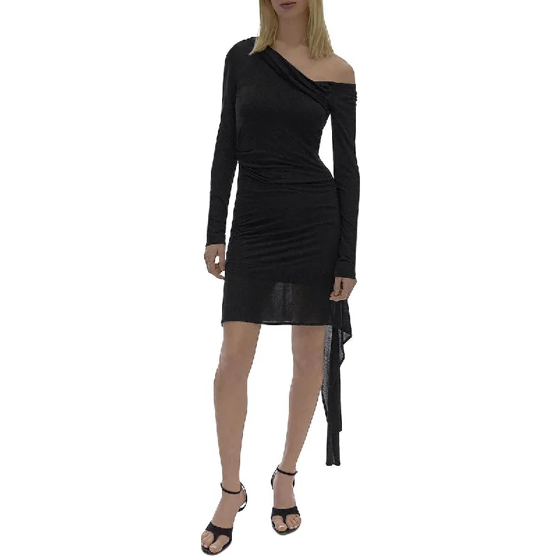 Online Boutiques Best Helmut Lang Womens Ruched Draped Sheath Dress