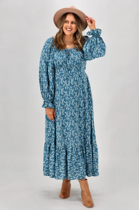 Women's Vacation Clothes Salty Bright Sara Feather Dress Blue