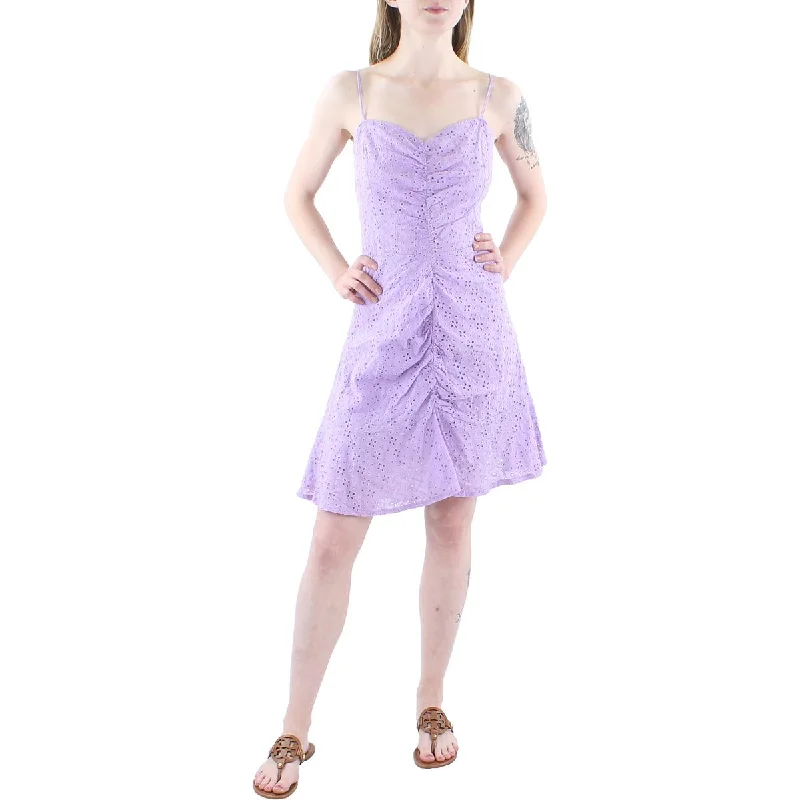 Women's Outfit For The Office Milk & Honey Womens Eyelet Gathered Sheath Dress
