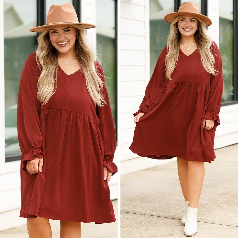 Fashion Forward Here's To Love Dress, Burgundy