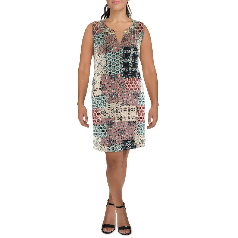 Women's Stylish Outdoor Outfit NY Collection Womens Petites Short Tunic Dress