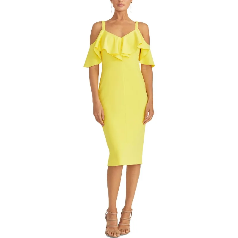 Women's Charming Outfit For Events Rachel Rachel Roy Womens Marcella Drapey Ruffled Sheath Dress Women's Charming Outfit For Events Rachel Rachel Roy Womens Marcella Drapey Ruffled Sheath Dress