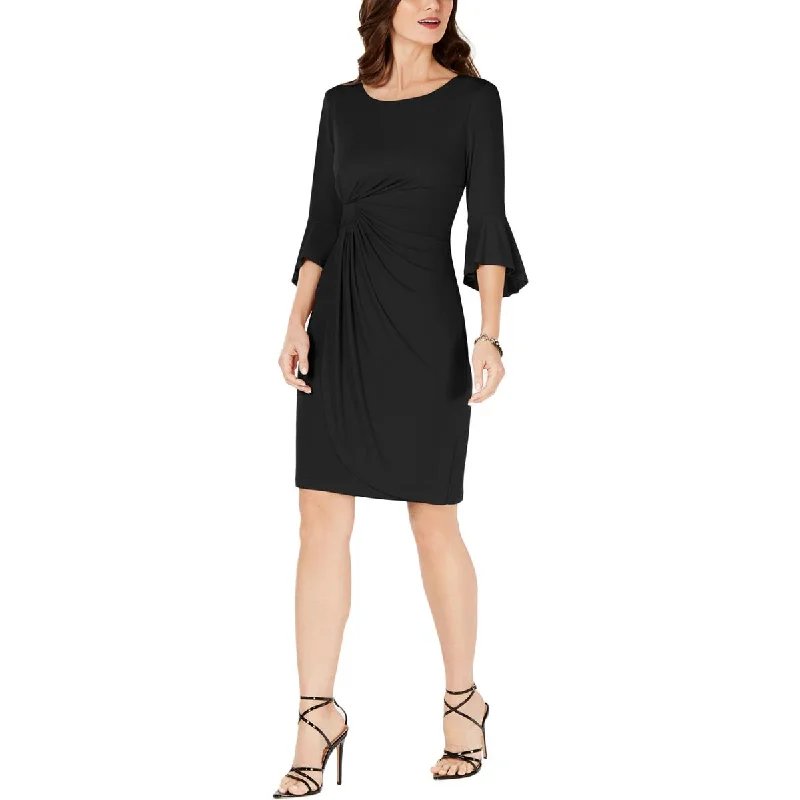 Chic Clothes For Women Connected Apparel Womens Petites Ruched Matte Jersey Sheath Dress