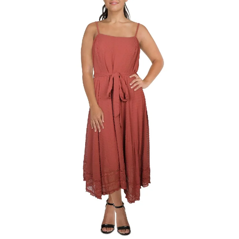 Women's Clothes For Work City Chic Womens Plus Lace Trim  Fit & Flare Dress