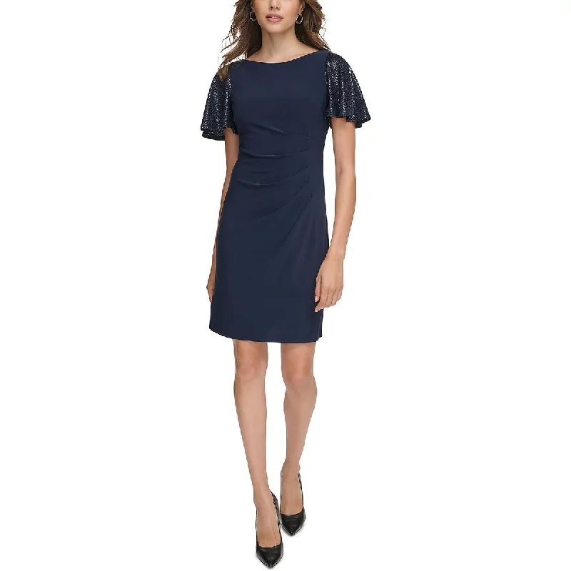 Women's Transitional Outfit Jessica Howard Womens Embellished Above Knee Sheath Dress