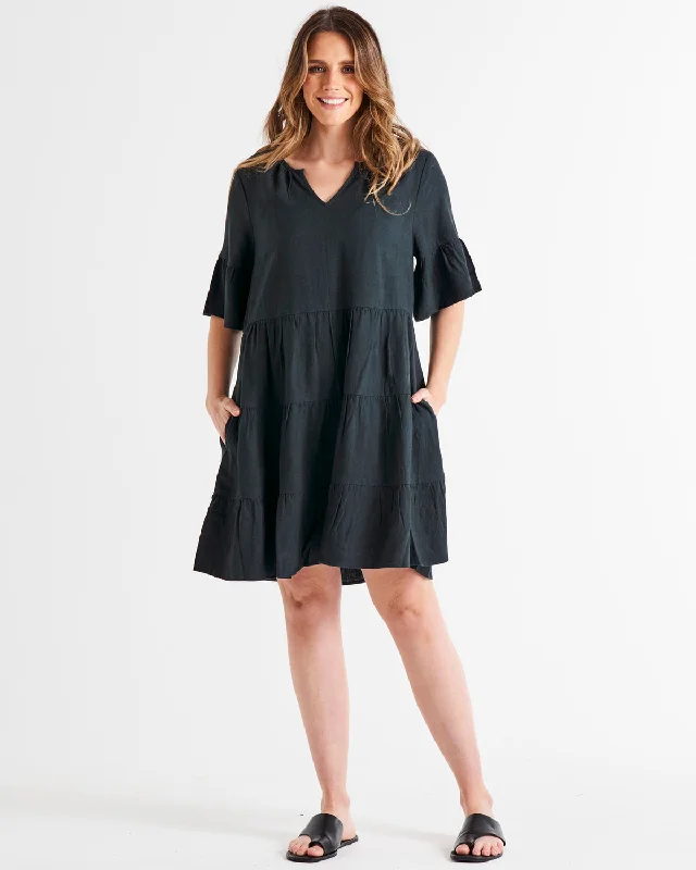 Women's Trendy Casual Clothes Betty Basics Sally Summer Dress Coal