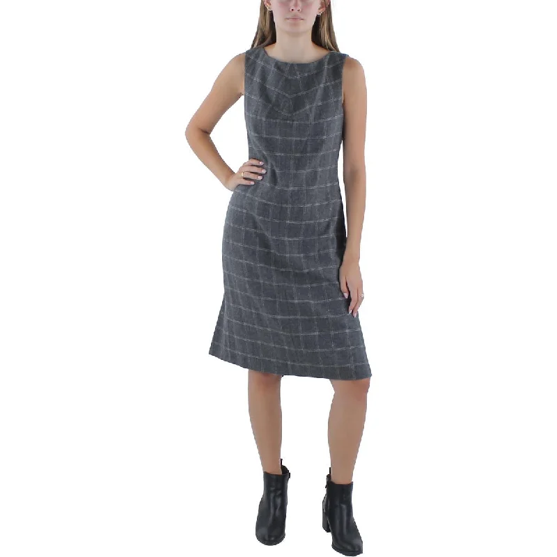 Stylish Women's Garments Donna Karan Womens Wool Knee-Length Sheath Dress