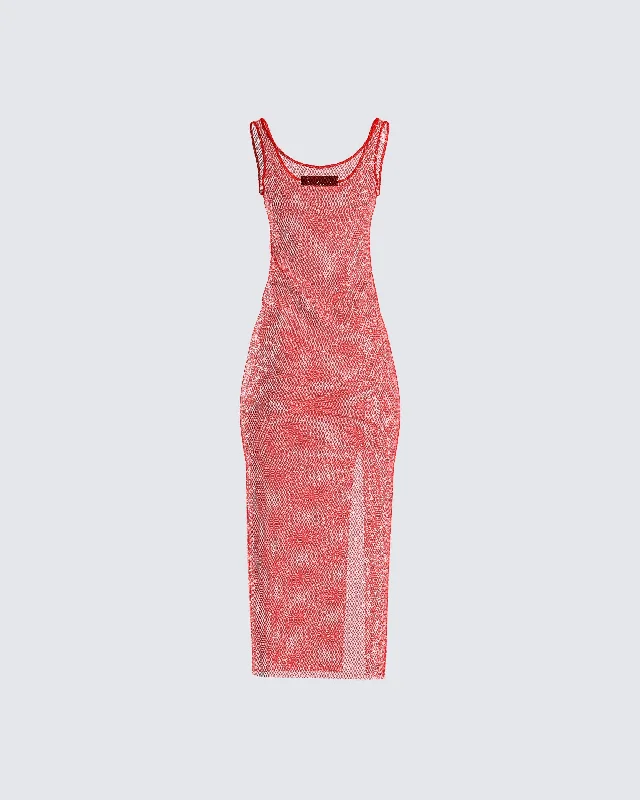 Women's Clothing Sets Skye Red Shimmer Dress