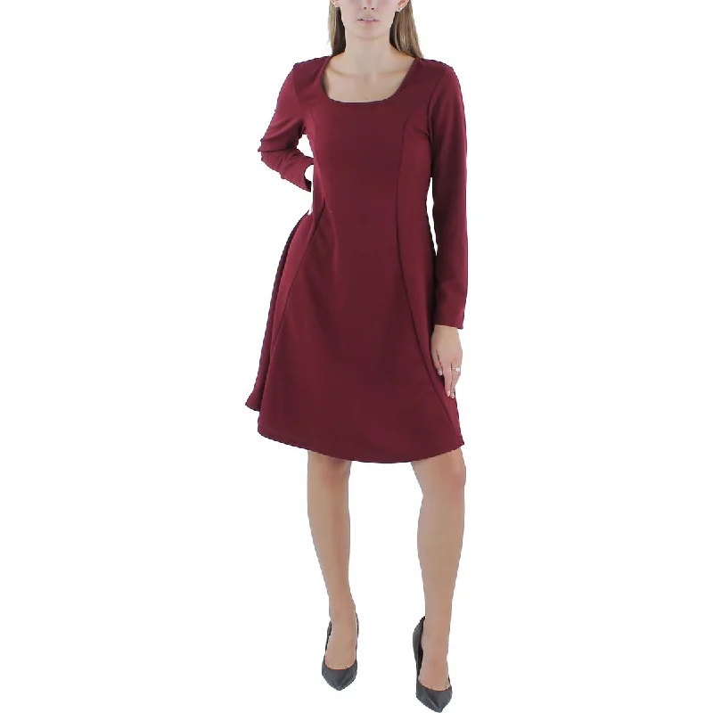 Casual Fashion 24seven Comfort Apparel Womens Panel  Fit & Flare Dress