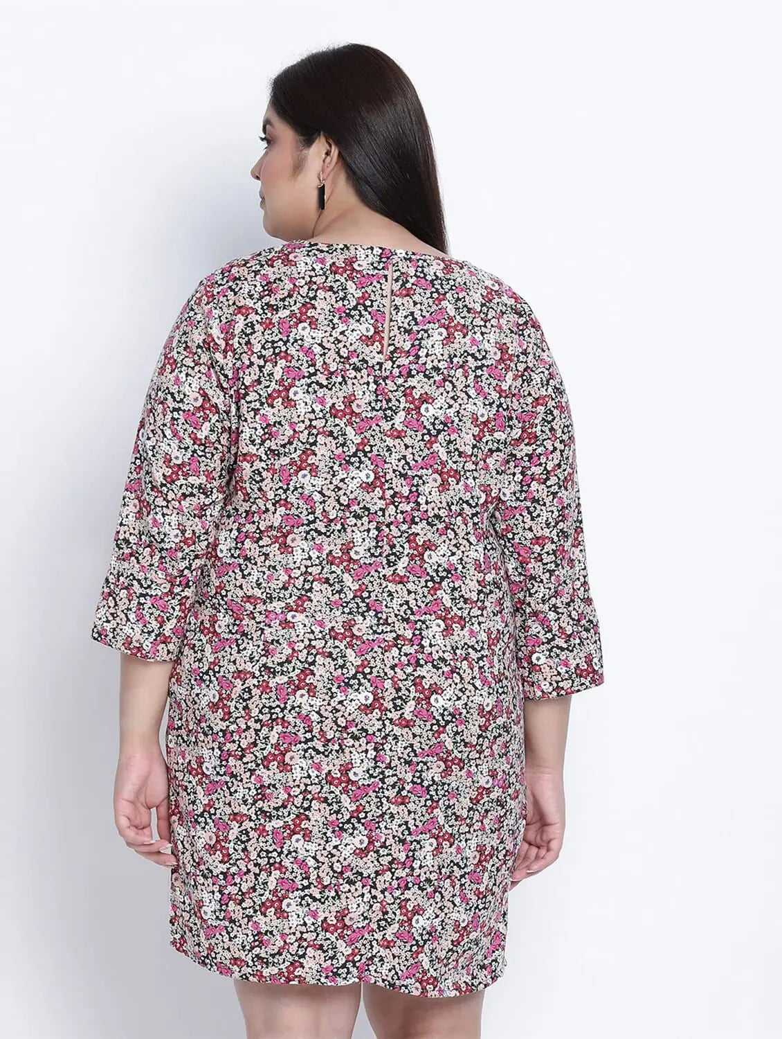 Women's Vintage-Inspired Clothing Bazzy Bliss Muticolor Plus Szie Dress