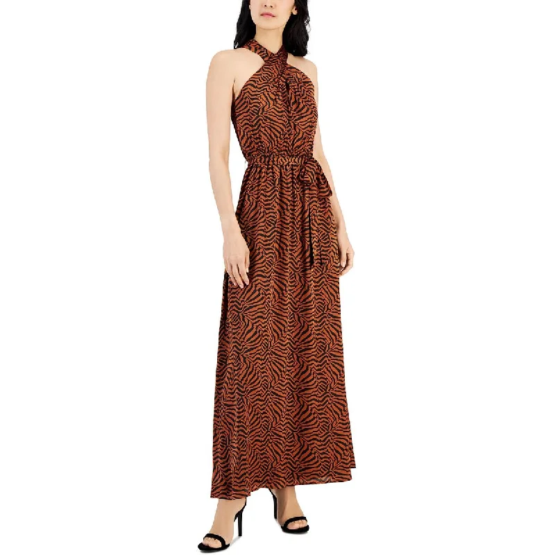 Women's Evening Wear Anne Klein Womens Daytime Maxi Halter Dress