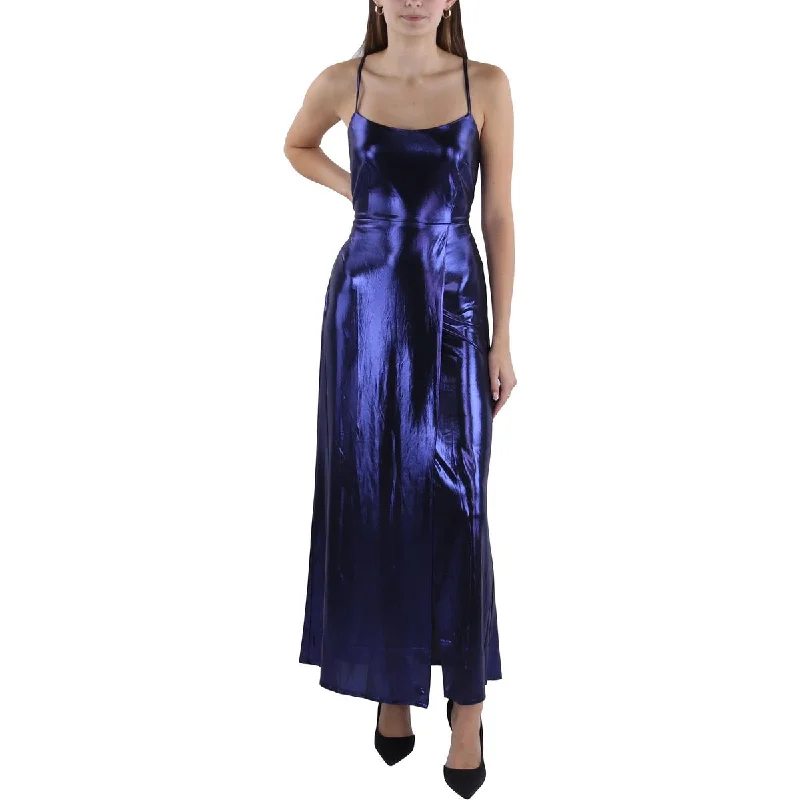 Relaxed Style French Connection Womens Ronja Metallic Cocktail Slip Dress