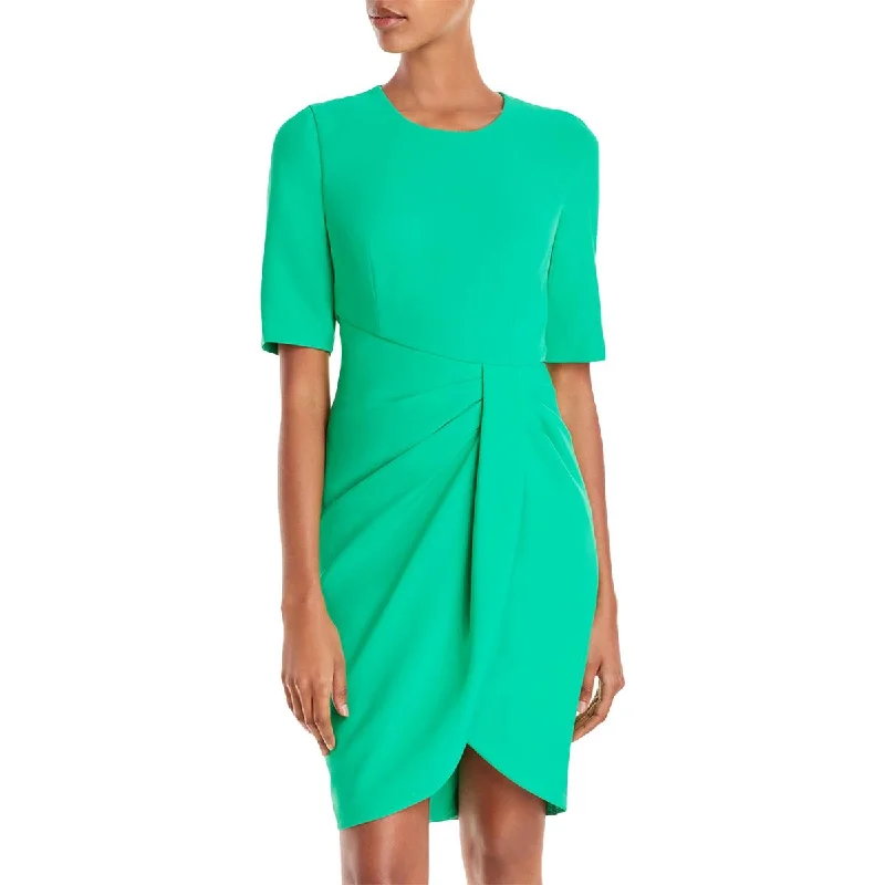 Stylish Outerwear Clothing For Women Black Halo Womens Pleated  Sheath Dress