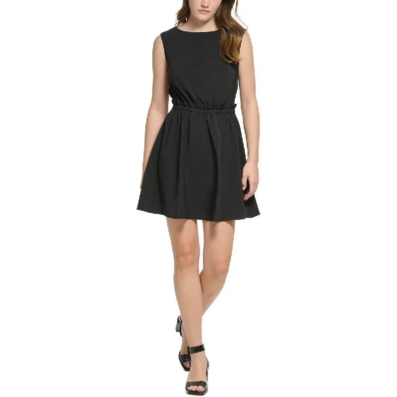 Fashionable Women's Outfit Calvin Klein Womens Mini  Fit & Flare Dress