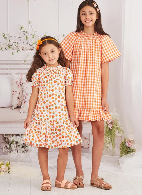 Women's Stylish Casual Garments McCalls Child/Teen Dresses M8283
