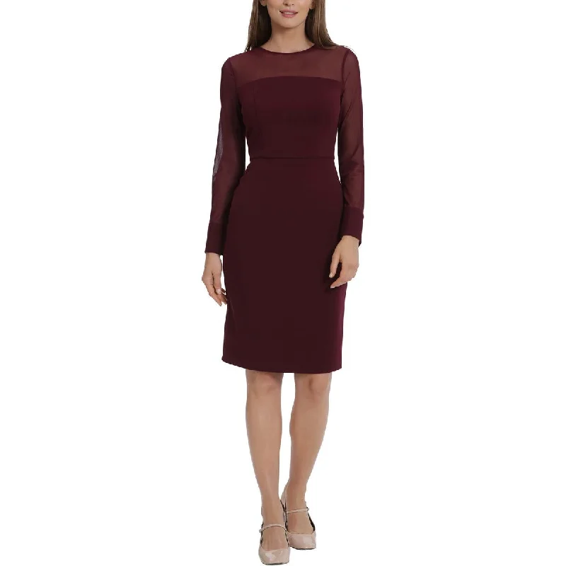 Modern Women's Clothes Maggy London Womens Crepe Knee-Length Sheath Dress