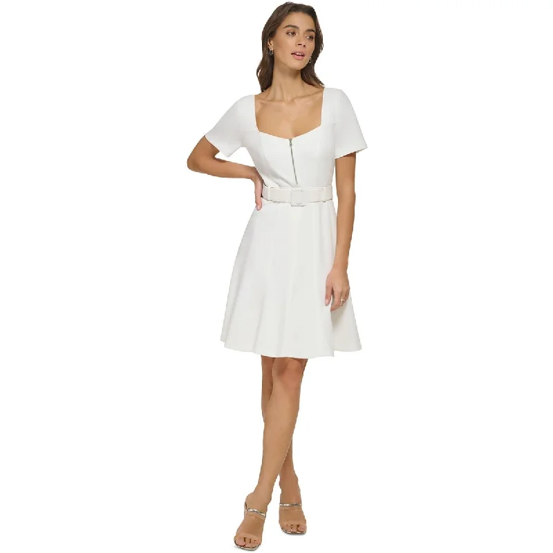 Trendy Women's Dresses Online DKNY Womens Crepe  Fit & Flare Dress
