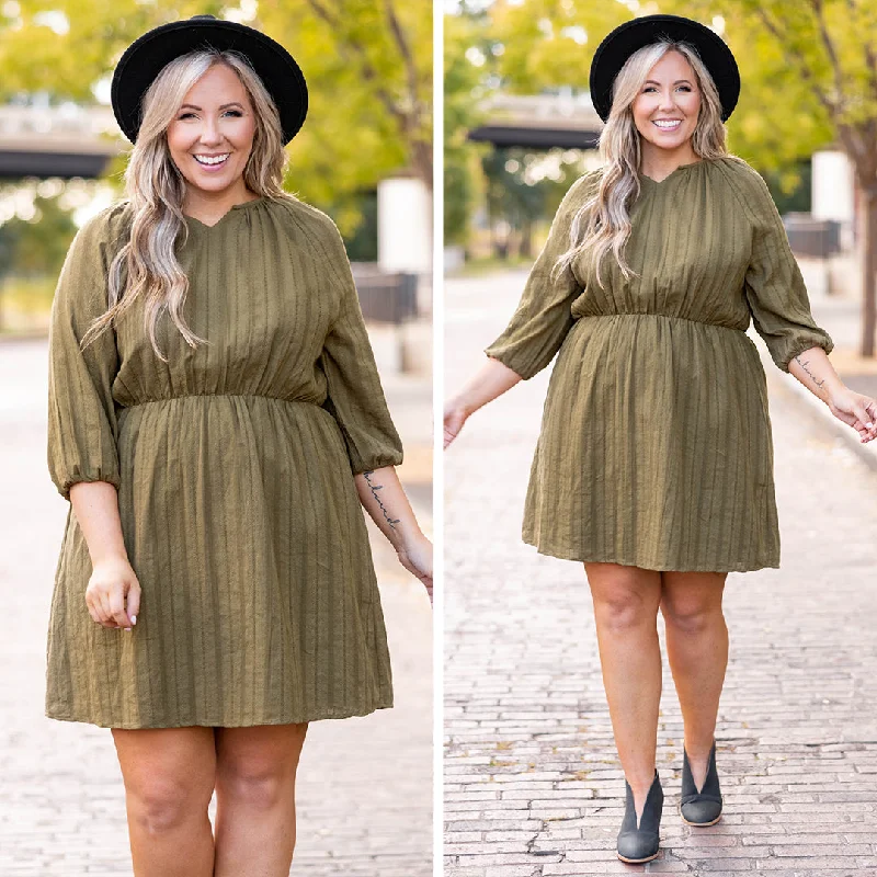 Unique Women's Fashion Pieces Easily Enchanting Dress, Green