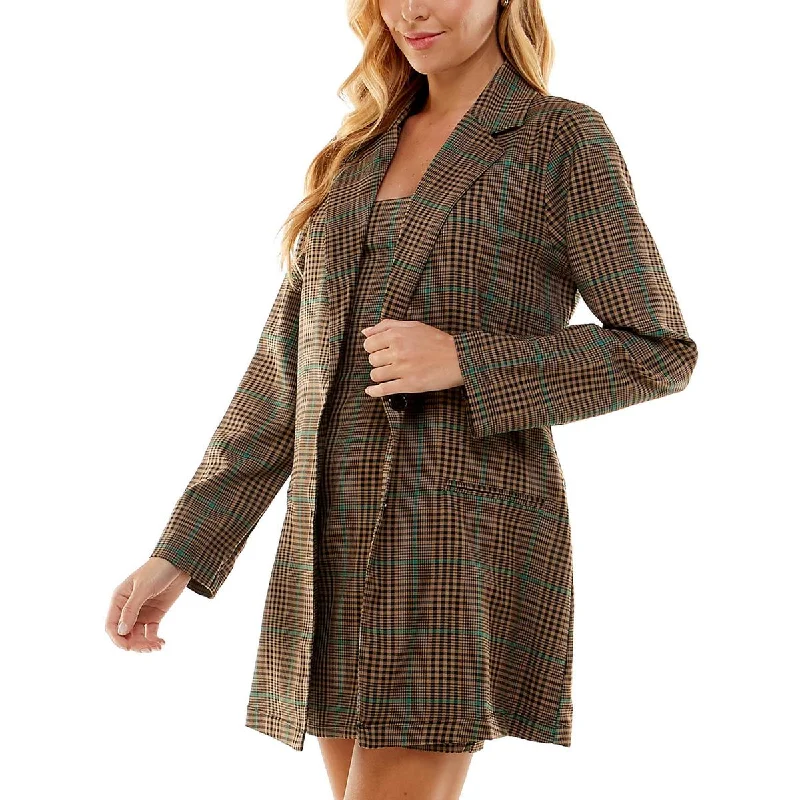 Stylish Dresses for Women City Studio Womens Juniors Knit Plaid Two Piece Dress