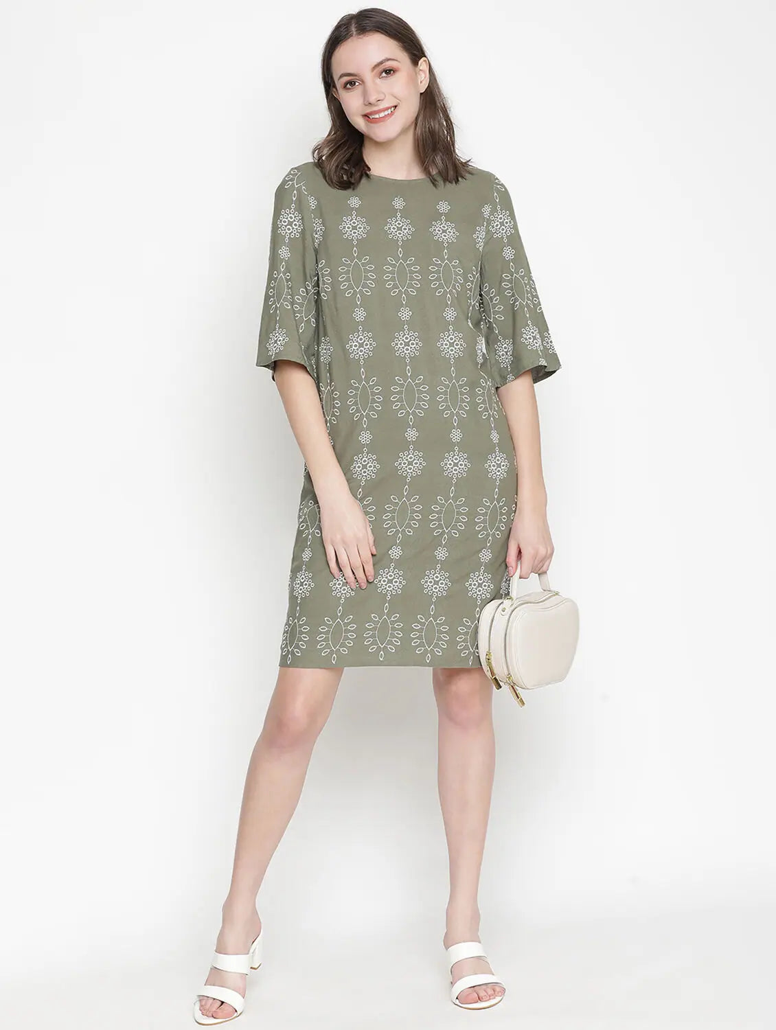 Women's Urban Fashion Embroidery Meld Designer Women Dress