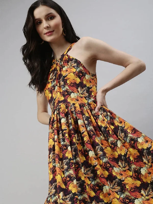Casual Dresses for Women Women Multi Printed A-Line Dress-FS-08-Multi