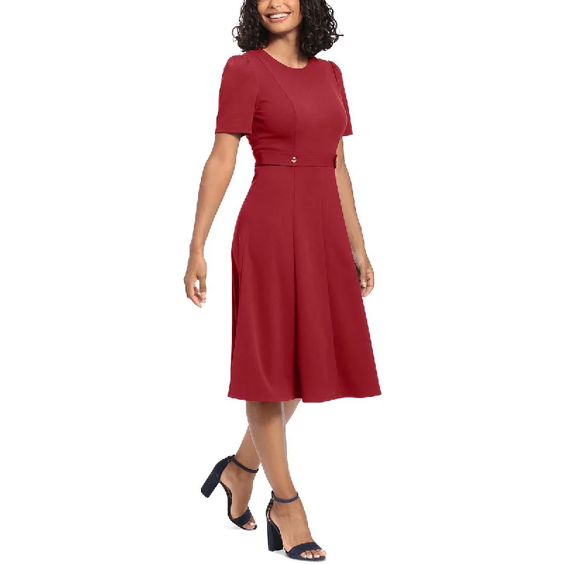 Elegant Women's Clothing London Times Womens Petites Office Knee Fit & Flare Dress