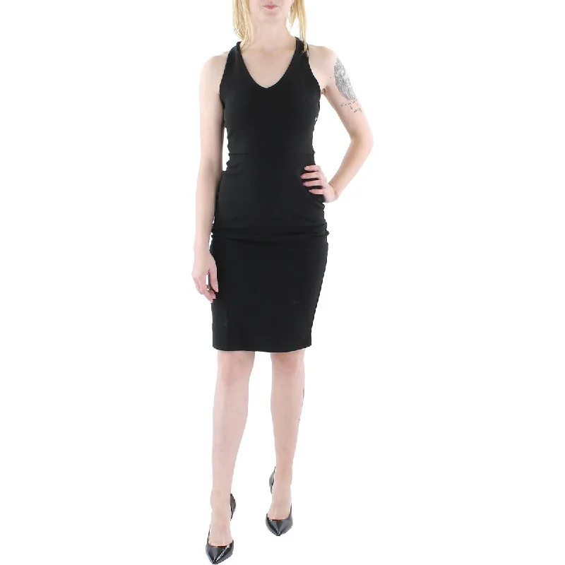 Fashion Forward Don't You Dare Womens Belted Knee-Length Sheath Dress