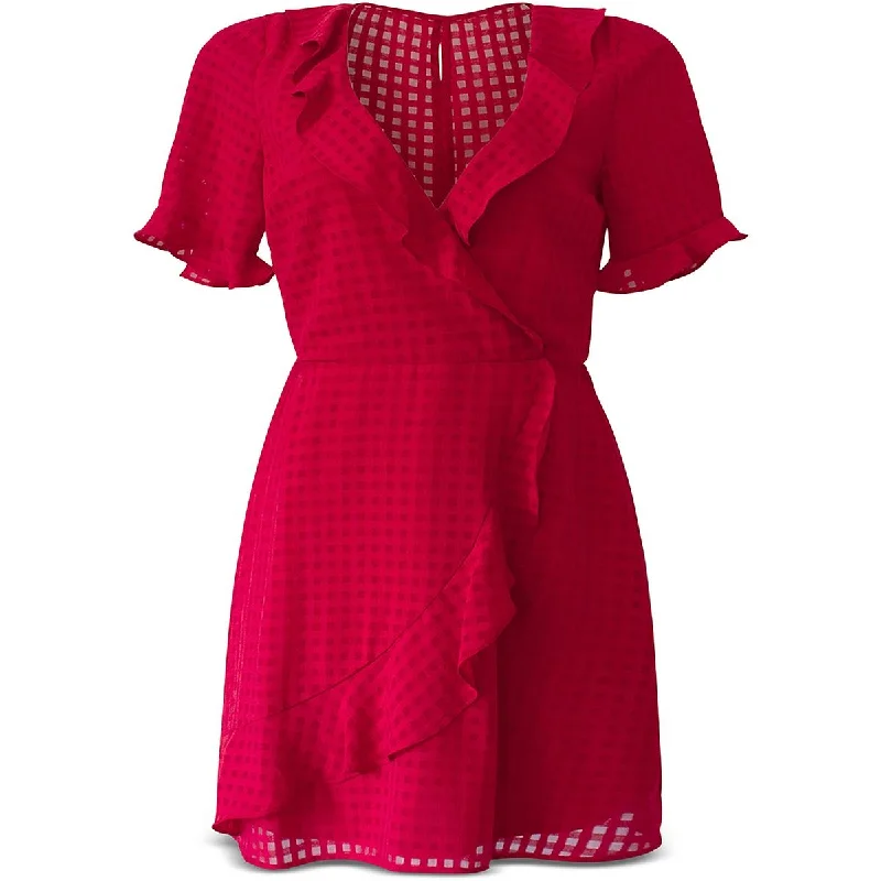 Women's Seasonal Wardrobe Clothing BCBGeneration Womens Chiffon Lightweight Fit & Flare Dress