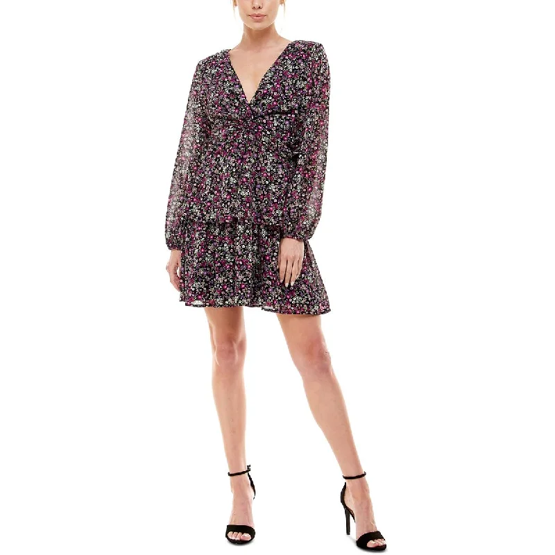 Women Wear Brands Speechless Womens Twist Front Mini Fit & Flare Dress