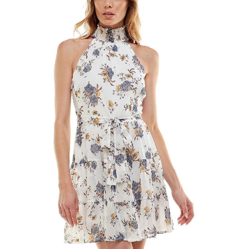 Fashionable Women's Clothes Trixxi Womens Juniors Summer Mini Halter Dress