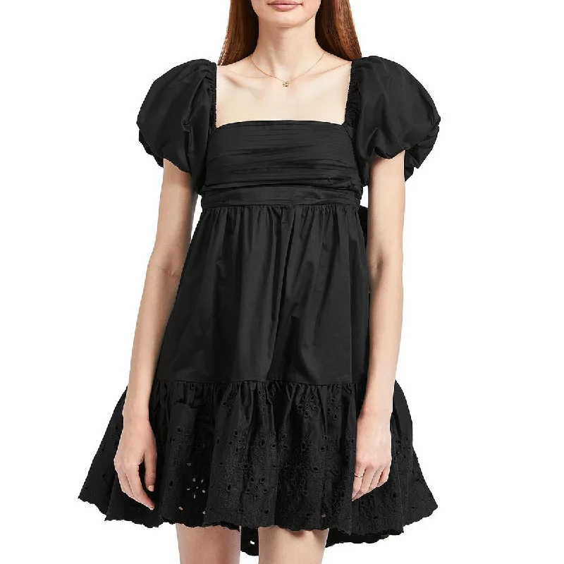 Women's Cozy Clothes En Saison Womens Poplin Back Tie Fit & Flare Dress