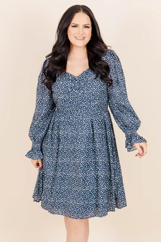 Women's Athletic Clothes Dancing With Our Hands Tied Dress, Navy