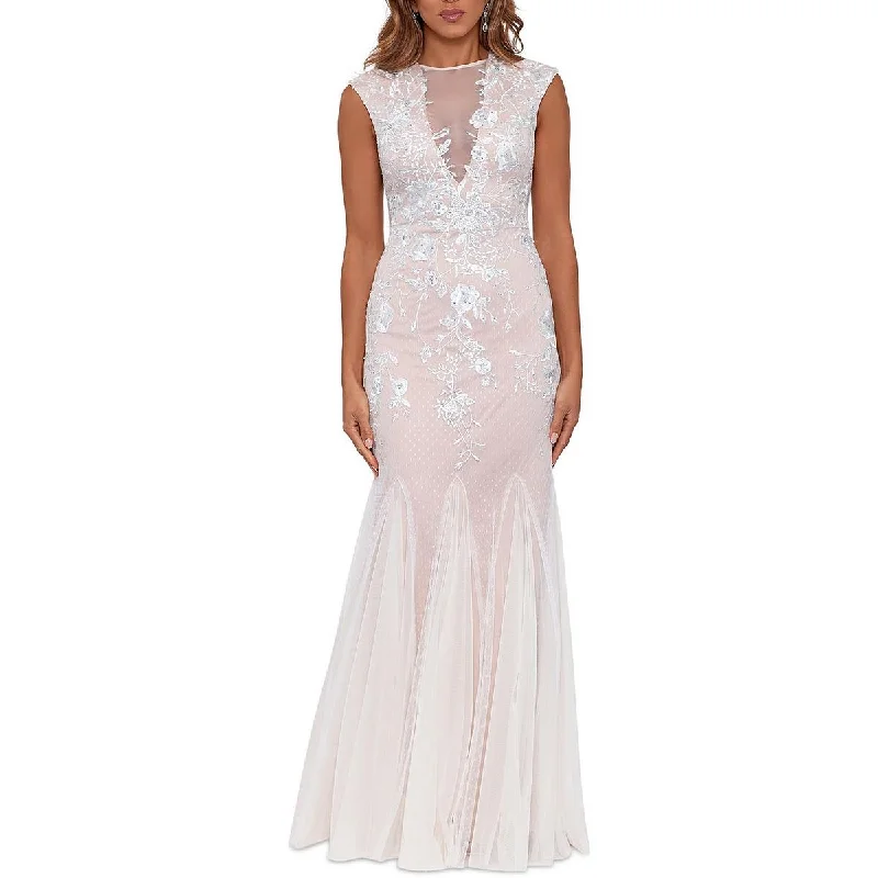 Early Bird Offer Betsy & Adam Womens Embroidered Formal Sheath Dress