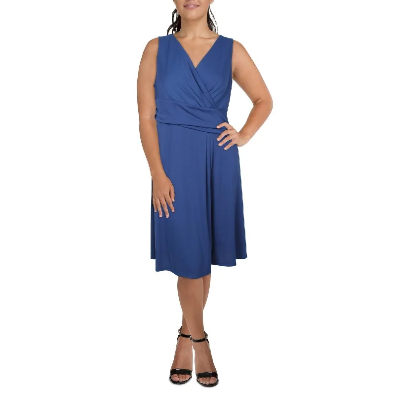 Women's Occasion Wear Clothes Lauren Ralph Lauren Womens Pleated Jersey Wear To Work Dress