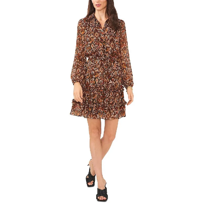 Easygoing Women's Style MSK Womens Petites Printed Mini Fit & Flare Dress