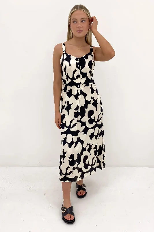 Women's Vintage-Inspired Clothing Calypso Dress Calypso Print Black