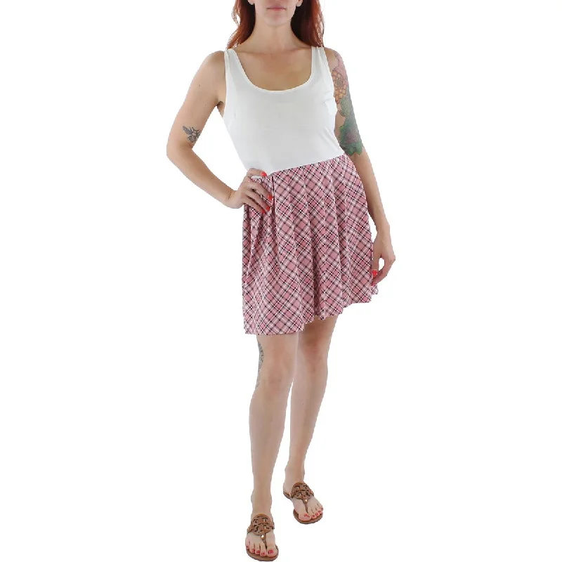 Casual Dresses for Women Kingston Grey Womens Juniors Knit Plaid Fit & Flare Dress