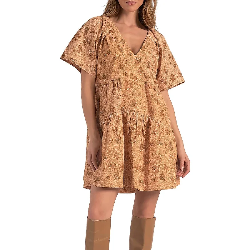 Timeless Women's Clothing Elan Womens Cotton Short Tunic Dress