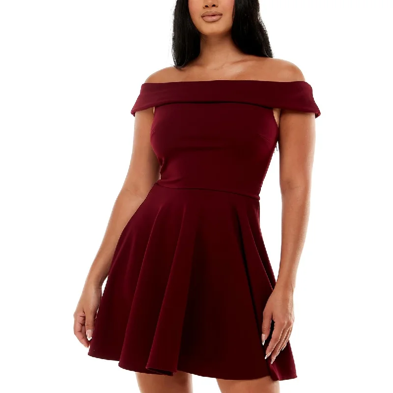 Women's Classic Outfit B. Darlin Womens Juniors A-Line Mini Fit & Flare Dress