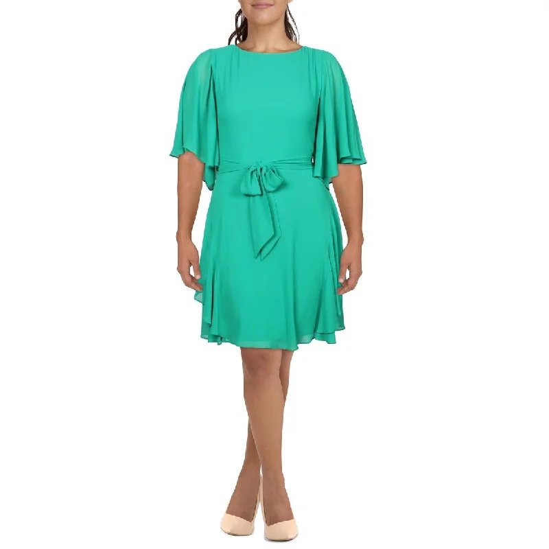 Timeless Women's Clothing Lauren Ralph Lauren Womens Ruffled Knee Fit & Flare Dress