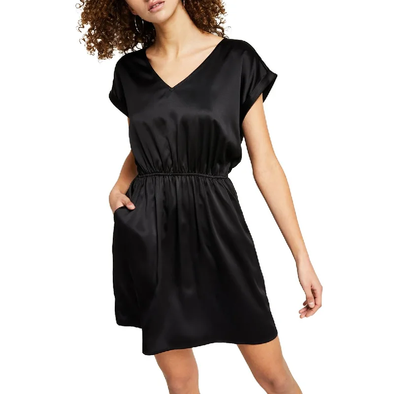 Women's Evening Outfit Hippie Rose Womens Juniors Dolman Mini Fit & Flare Dress