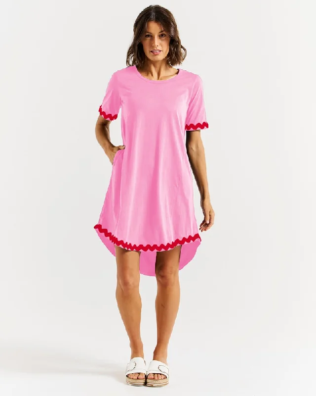Comfortable Casual Women's Clothing Betty Basics Nyree Dress Red/Pink Ric Rac