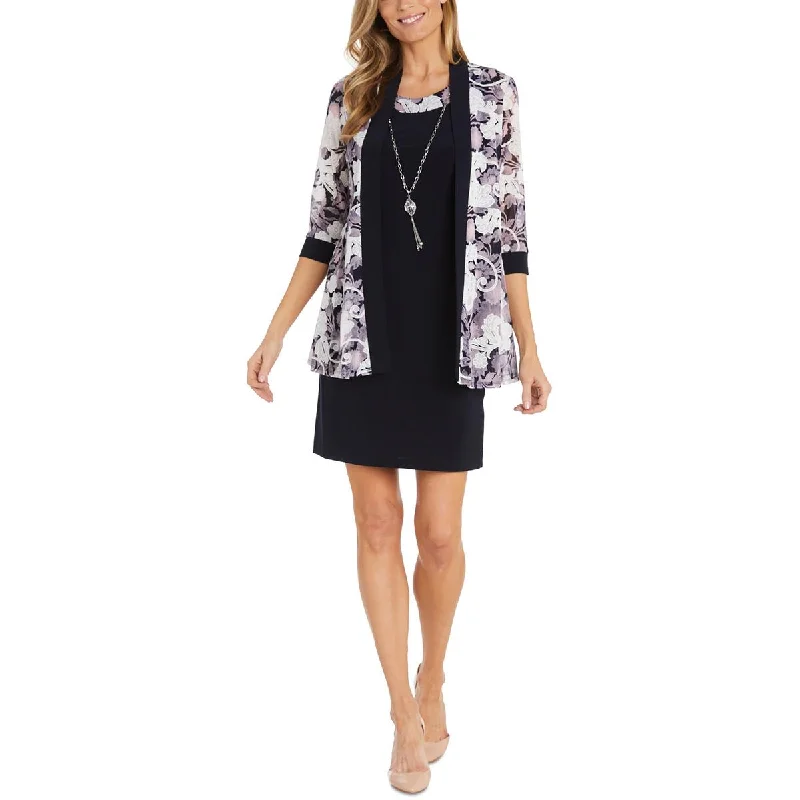 Women's Contemporary Clothing R&M Richards Womens 2PC Jacket Two Piece Dress