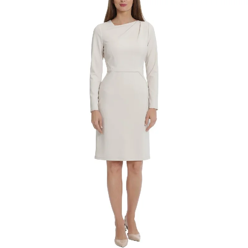 Women's Clothes For Outdoor Events Maggy London Womens Crepe Knee-Length Sheath Dress