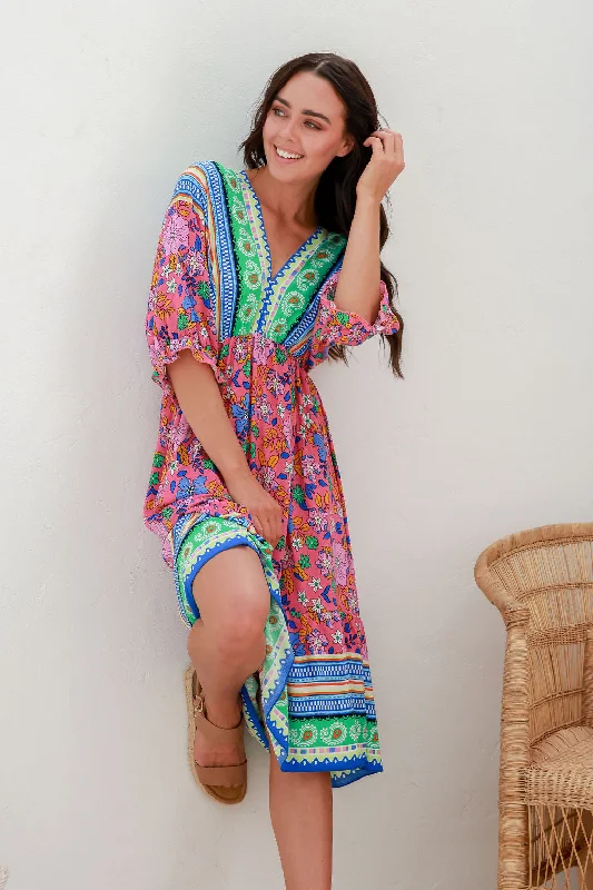 Trendy Women's Apparel Zen Garden Rosie Dress Sky Path