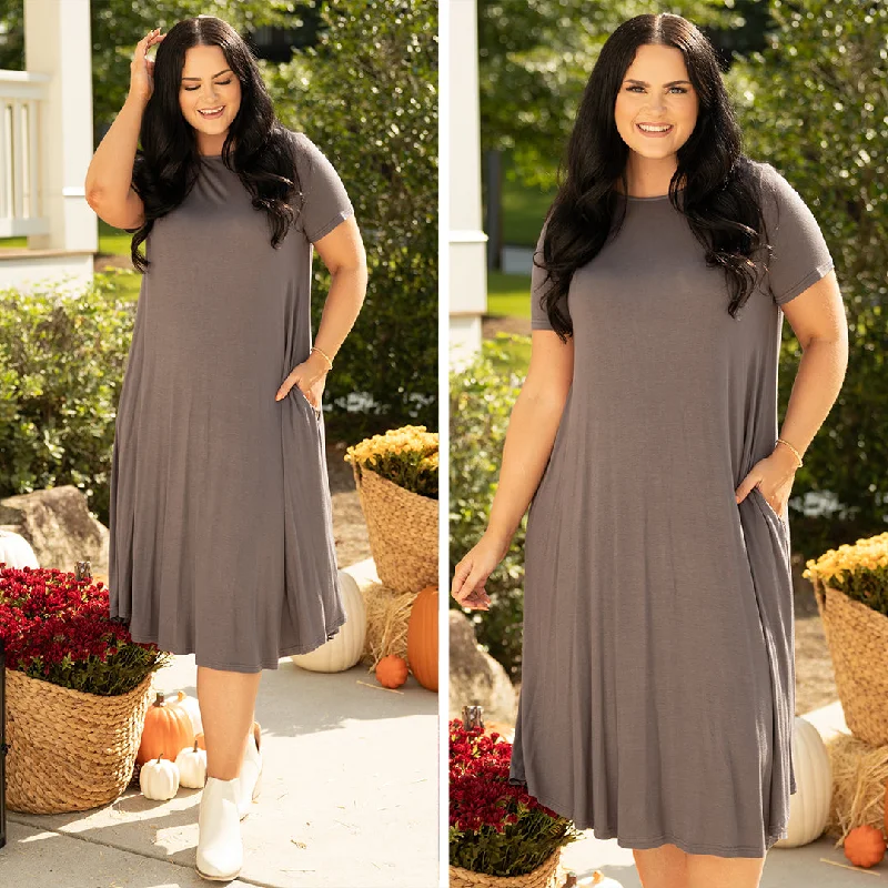 High-End Women's Apparel Somebody Like You Dress, Slate