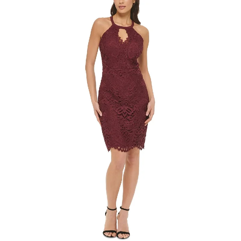 Timeless Women's Garments Guess Womens Lace Halter Sheath Dress