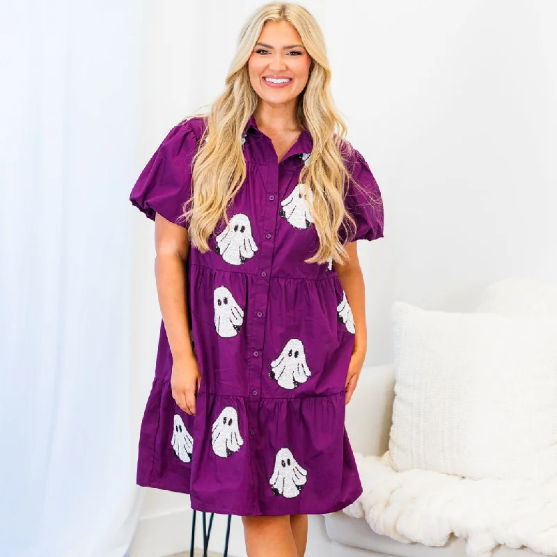 Women's Workout Clothing Ghoul Glam Dress, Purple