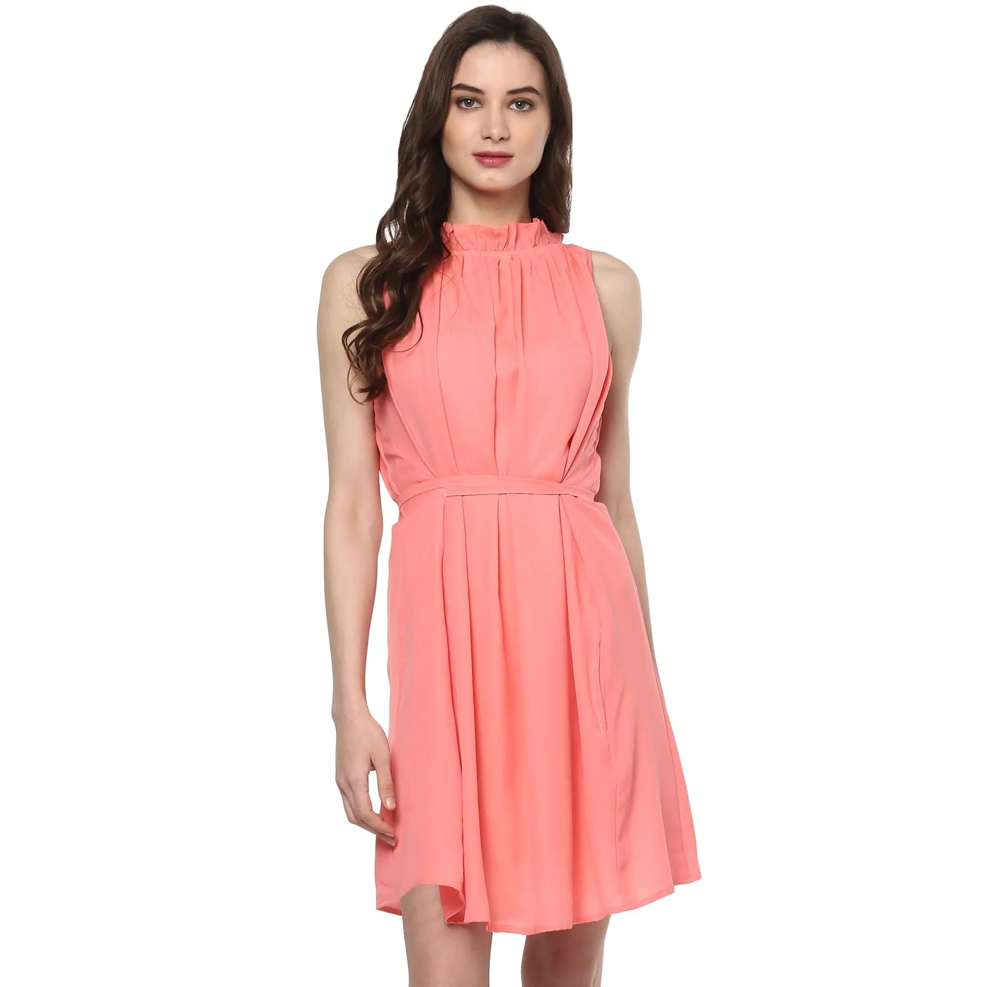 Charming Everyday Clothing For Women Solid Flared Dress