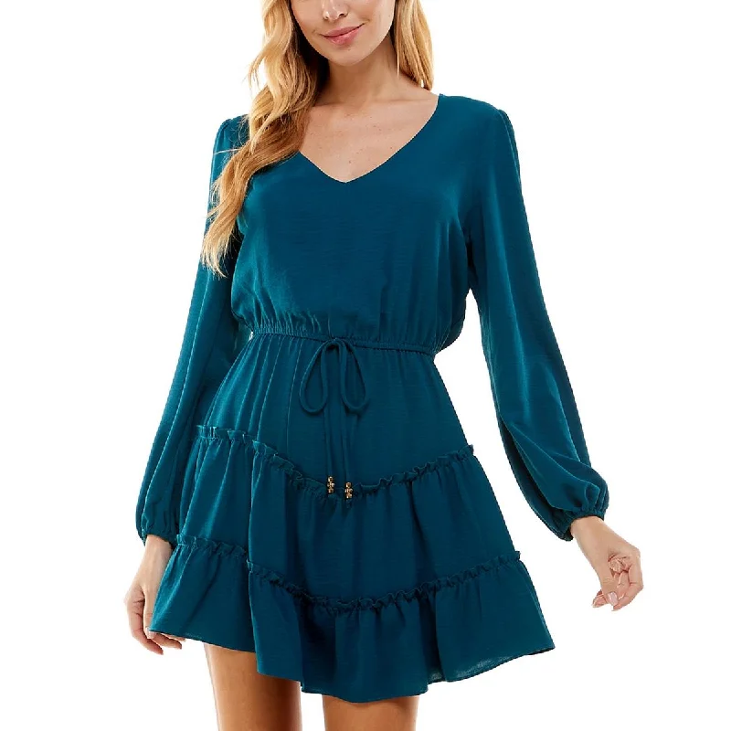 Clearance Sale Online City Studios Womens Juniors Tiered  Fit & Flare Dress
